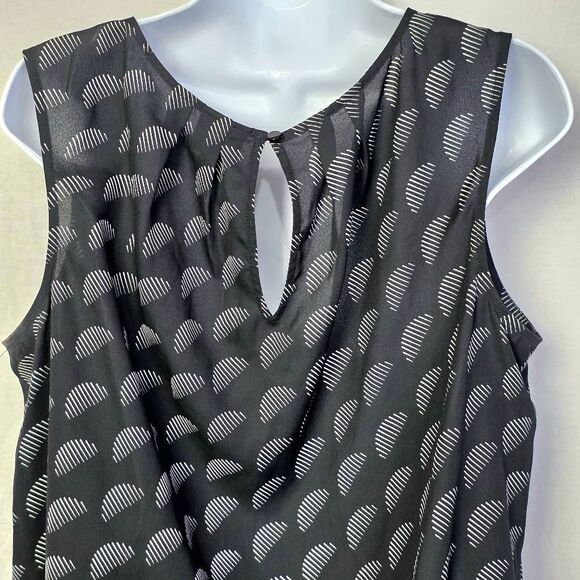 Worthington Black White Print Sleeveless Blouse Women’s XXL - Picture 3 of 7